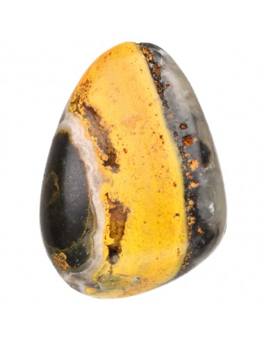 Pierced Rounded Bumblebee Jasper Pendant