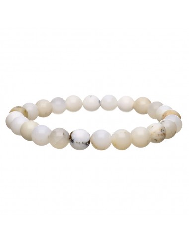 Bracelet d'opale blanche 8mm
