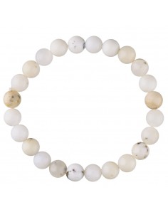 Pulsera de Ópalo Blanco 8mm 2