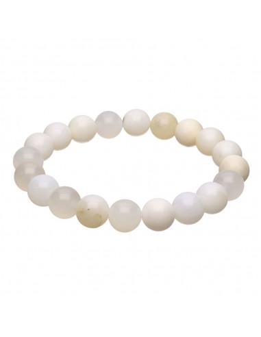 Pulsera de Ópalo Blanco 10mm