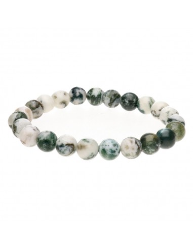 Bracelet d'agate arborescente 8mm