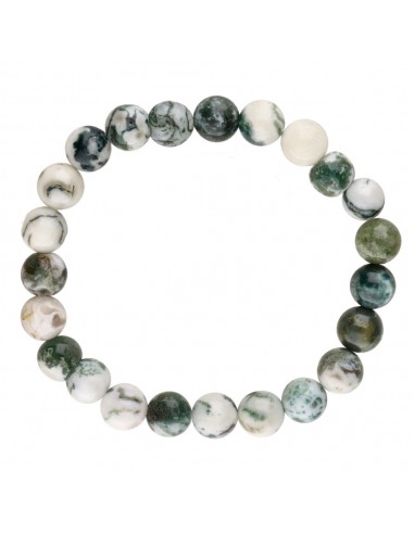 Bracelet d'agate arborescente 8mm