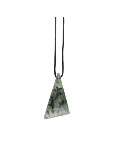 Prehnite Pendant with Random Rope