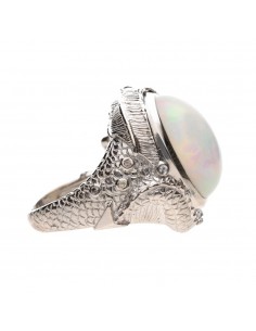 Opal Ring with Diamonds 925... 2