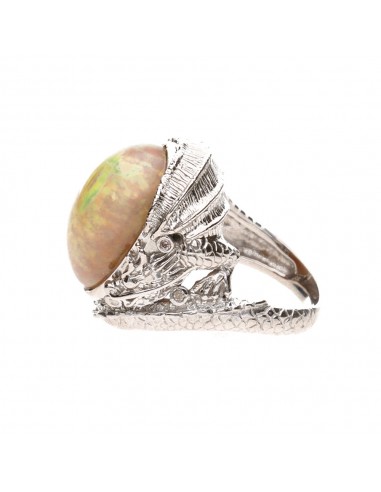 Opal Ring with Diamonds 925 Sterling...