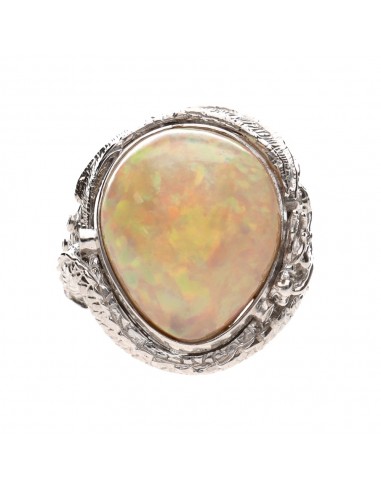 Opal Ring with Diamonds 925 Sterling...