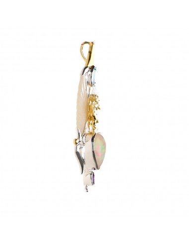 Pendentif Opale en argent 925 (42J)