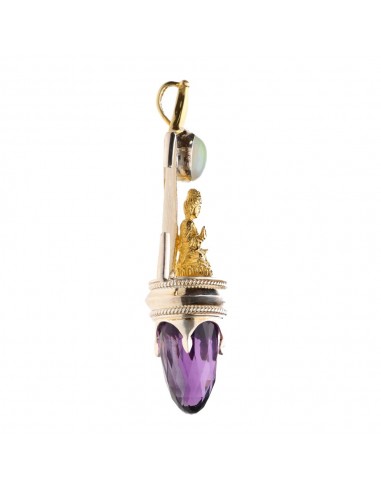 Pendentif Ailes de nacre en argent...