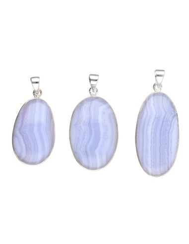 Chalcedony Oval Random Pendant in 925...