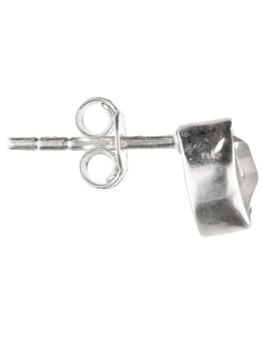 Herkimer Button Earrings in Sterling...