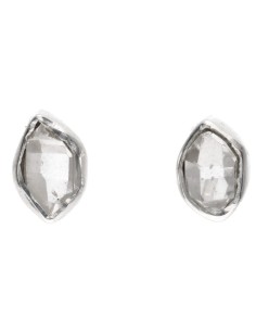 Herkimer Button Earrings in...