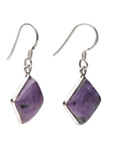 Pendientes Cubo de Charoita... 2