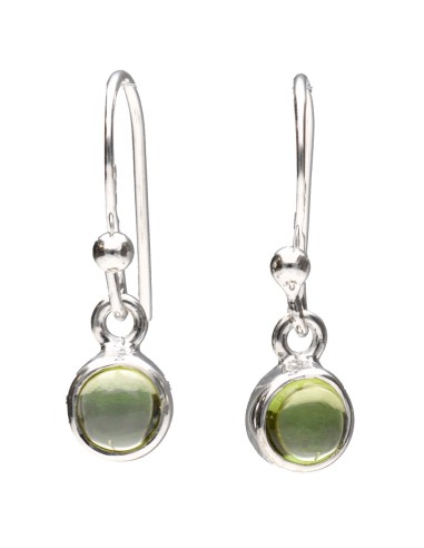 925 Sterling Silver Peridot Circle Set