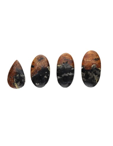 Plum Root Agate cabochon