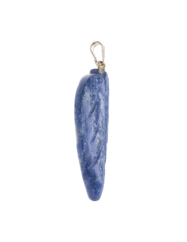 Blue Quartz Leaf Pendant