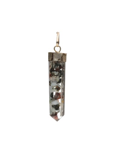 Silver Plated Resin Larimar Point...