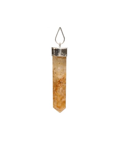 Pendentif pointe hématoïde plaqué argent