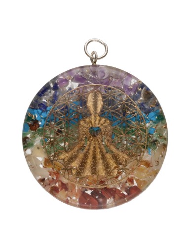 Resin Buddha Chakras Pendant