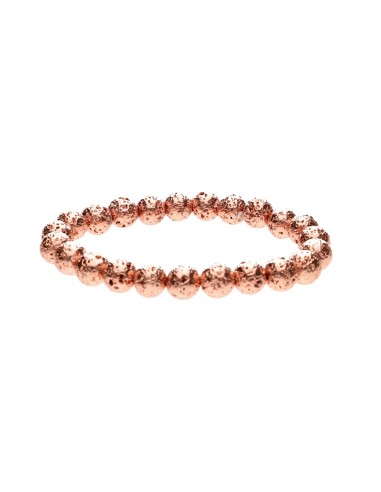 8mm Copper Lava Bath Bracelet