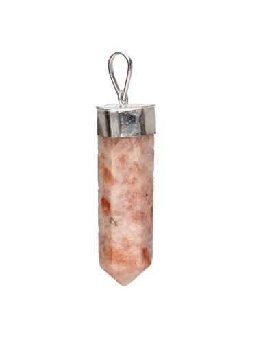 Silver Plated Sunstone Pendant