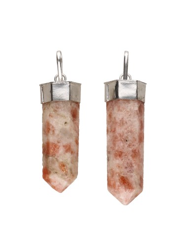 Silver Plated Sunstone Pendant