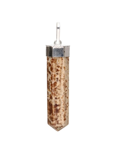 Silver Plated Aragonite Point Pendant