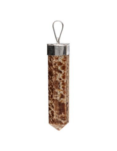 Silver Plated Aragonite Point Pendant