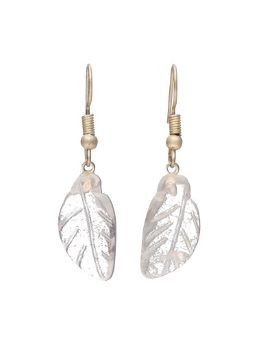 Pendientes de Cuarzo Hoja