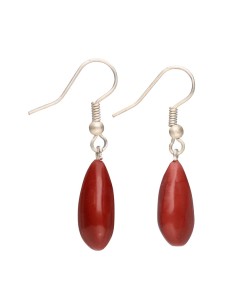 Pendientes Gota de Jaspe Rojo 2