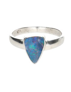 Blue Opal Ring in 925...