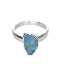 Blue Opal Ring in 925...