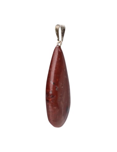 Pingente com gota de jaspe castanho