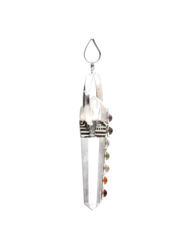 Biterminate Quartz with Chakras Pendant