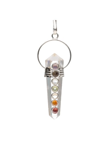 Pendentif Chakra Quartz avec Chakras
