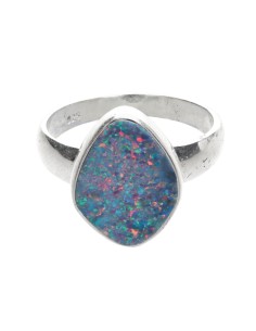 Blue Opal Ring in 925...