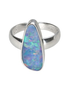 Blue Opal Ring in 925...