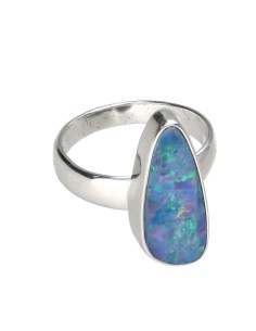 Blue Opal Ring in 925... 2
