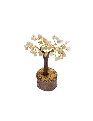 Small Citrine Tree with Wooden Base