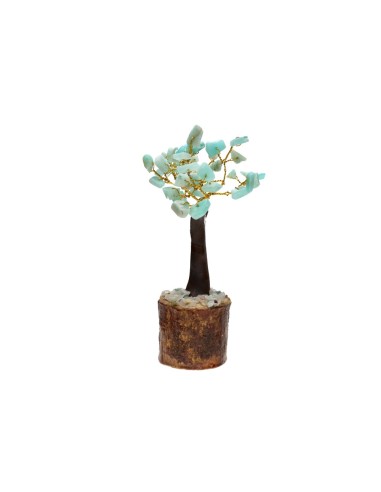 Small Amazonite Tree with Wooden Base