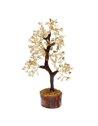 Medium Citrine Tree with Wooden Base