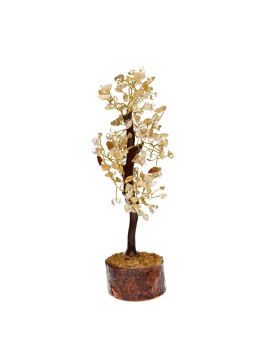 Medium Citrine Tree with Wooden Base