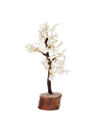 Medium Quartz Tree with Wooden Base
