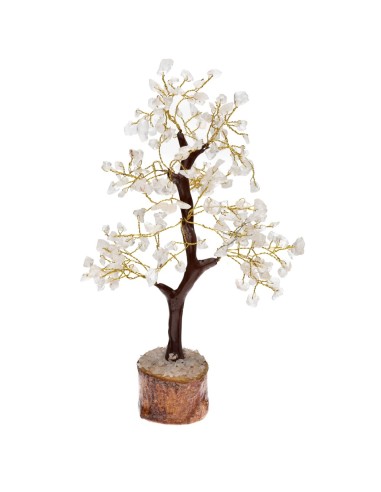 Medium Quartz Tree with Wooden Base