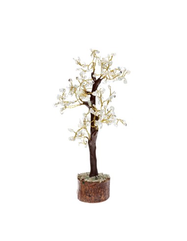 Medium Aquamarine Tree with Wooden Base