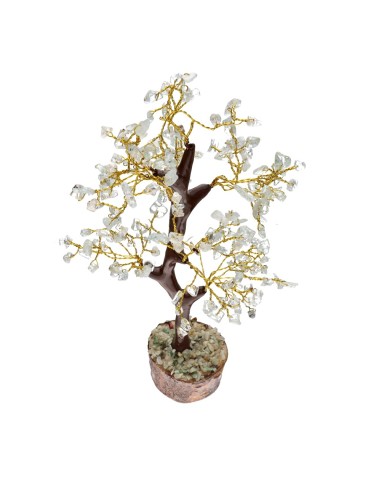 Medium Aquamarine Tree with Wooden Base