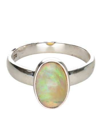 925 Sterling Silver Opal Ring (83P)