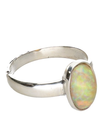 925 Sterling Silver Opal Ring (83P)