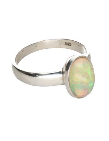 925 Sterling Silver Opal Ring (86P)