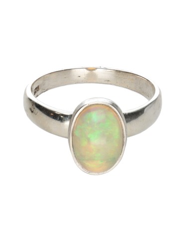 925 Sterling Silver Opal Ring (86P)