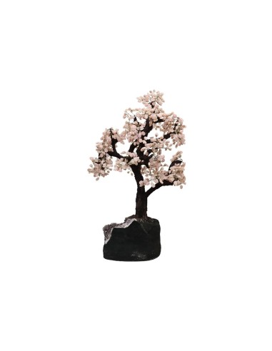 Árvore de Quartzo Rosa com Ametista...